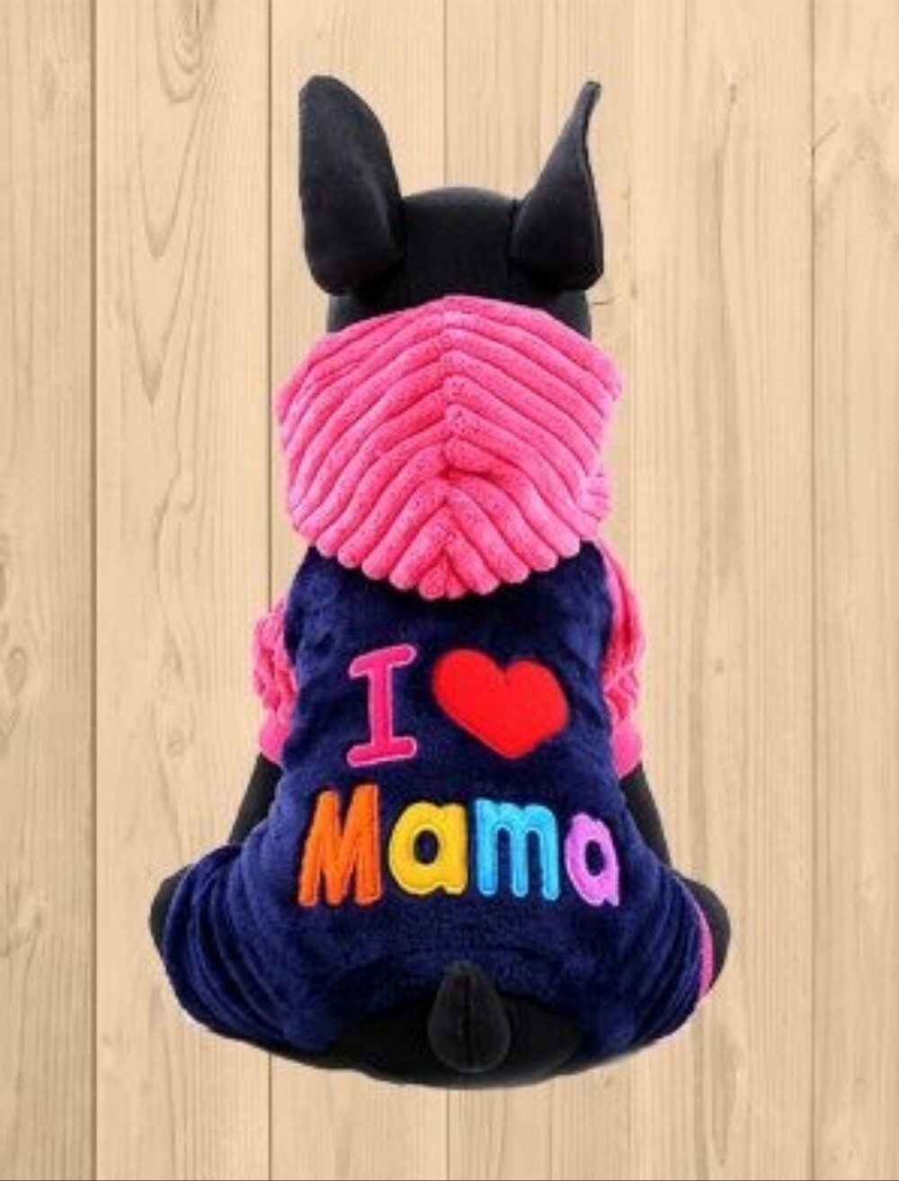 PIMP MY POOCH "I Love Mama" Cozy Dog Hoodie